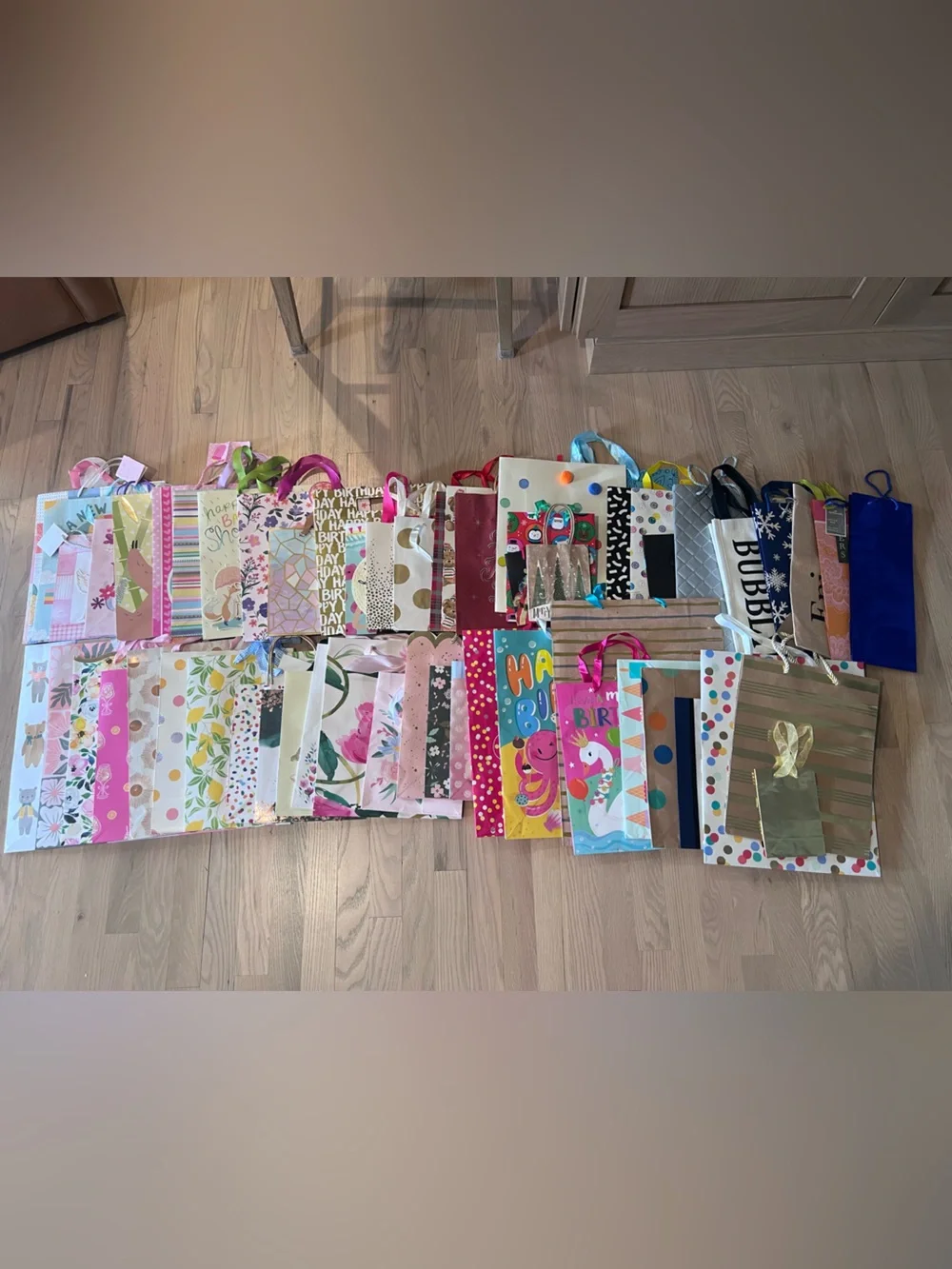 58 Assorted Multicolor Gift Bags